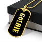 Goldie v02 - 18k Gold Finished Luxury Dog Tag Necklace