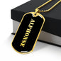 Alphonse v2 - 18k Gold Finished Luxury Dog Tag Necklace