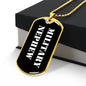 Military Nephew v3 - 18k Gold Finished Luxury Dog Tag Necklace