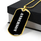Anderson v3 - 18k Gold Finished Luxury Dog Tag Necklace