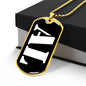 Al v3 - 18k Gold Finished Luxury Dog Tag Necklace