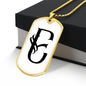Initial E v001-34 - 18k Gold Finished Luxury Dog Tag Necklace