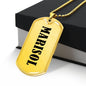 Marisol v01 - 18k Gold Finished Luxury Dog Tag Necklace