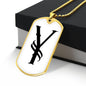 Initial Y v001-34 - 18k Gold Finished Luxury Dog Tag Necklace