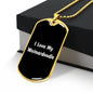 Love My Weimardoodle v6 - 18k Gold Finished Luxury Dog Tag Necklace