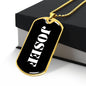 Josef v3 - 18k Gold Finished Luxury Dog Tag Necklace