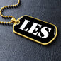 Les v3 - 18k Gold Finished Luxury Dog Tag Necklace