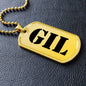 Gil - 18k Gold Finished Luxury Dog Tag Necklace