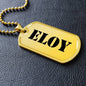 Eloy - 18k Gold Finished Luxury Dog Tag Necklace