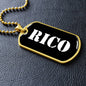 Rico v3 - 18k Gold Finished Luxury Dog Tag Necklace