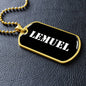 Lemuel v3 - 18k Gold Finished Luxury Dog Tag Necklace