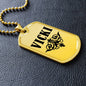 Vicki v01a - 18k Gold Finished Luxury Dog Tag Necklace