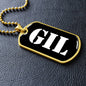 Gil v3 - 18k Gold Finished Luxury Dog Tag Necklace