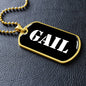 Gail v3 - 18k Gold Finished Luxury Dog Tag Necklace