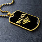 Wilma v02a - 18k Gold Finished Luxury Dog Tag Necklace