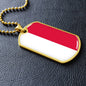 Polish Flag - 18k Gold Finished Luxury Dog Tag Necklace