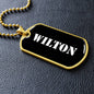 Wilton v3 - 18k Gold Finished Luxury Dog Tag Necklace