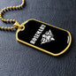 Rosemary v03a - 18k Gold Finished Luxury Dog Tag Necklace
