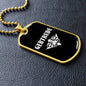 Gertrude v03a - 18k Gold Finished Luxury Dog Tag Necklace