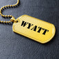 Wyatt - 18k Gold Finished Luxury Dog Tag Necklace