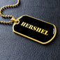 Hershel v2 - 18k Gold Finished Luxury Dog Tag Necklace