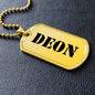 Deon - 18k Gold Finished Luxury Dog Tag Necklace