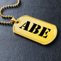 Abe - 18k Gold Finished Luxury Dog Tag Necklace