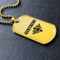 Gertrude v01a - 18k Gold Finished Luxury Dog Tag Necklace