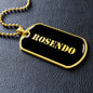 Rosendo v2 - 18k Gold Finished Luxury Dog Tag Necklace