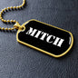 Mitch v3 - 18k Gold Finished Luxury Dog Tag Necklace