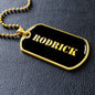 Rodrick v2 - 18k Gold Finished Luxury Dog Tag Necklace