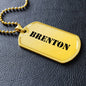 Brenton - 18k Gold Finished Luxury Dog Tag Necklace