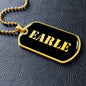 Earle v2 - 18k Gold Finished Luxury Dog Tag Necklace