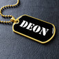 Deon v3 - 18k Gold Finished Luxury Dog Tag Necklace