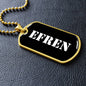 Efren v3 - 18k Gold Finished Luxury Dog Tag Necklace