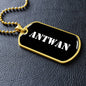 Antwan v3 - 18k Gold Finished Luxury Dog Tag Necklace