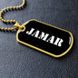 Jamar v3 - 18k Gold Finished Luxury Dog Tag Necklace