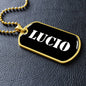 Lucio v3 - 18k Gold Finished Luxury Dog Tag Necklace
