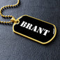 Brant v3 - 18k Gold Finished Luxury Dog Tag Necklace