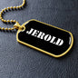 Jerold v3 - 18k Gold Finished Luxury Dog Tag Necklace