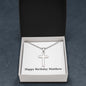 Happy Birthday Matthew - Stainless Steel Ball Chain Cross Necklace