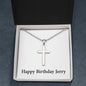 Happy Birthday Jerry - Stainless Steel Ball Chain Cross Necklace