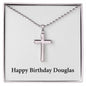 Happy Birthday Douglas - Stainless Steel Ball Chain Cross Necklace