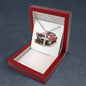 Muscle Car 07 - Stainless Steel Ball Chain Cross Necklace With Mahogany Style Luxury Box