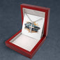 Muscle Car 03 - Stainless Steel Ball Chain Cross Necklace With Mahogany Style Luxury Box