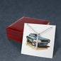 Muscle Car 11 - Stainless Steel Ball Chain Cross Necklace With Mahogany Style Luxury Box