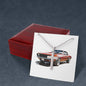 Muscle Car 01 - Stainless Steel Ball Chain Cross Necklace With Mahogany Style Luxury Box