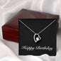 Happy Birthday v2 - Forever Love Necklace With Mahogany Style Luxury Box