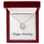 Happy Birthday - 18k Yellow Gold Finish Forever Love Necklace With Mahogany Style Luxury Box