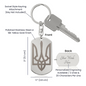 Tryzub - Engraved Dog Tag Keychain